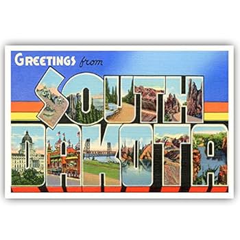 Amazon.com : GREETINGS FROM SOUTH DAKOTA vintage reprint